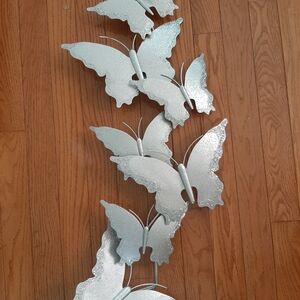 Silver Butterfly Wall Decor